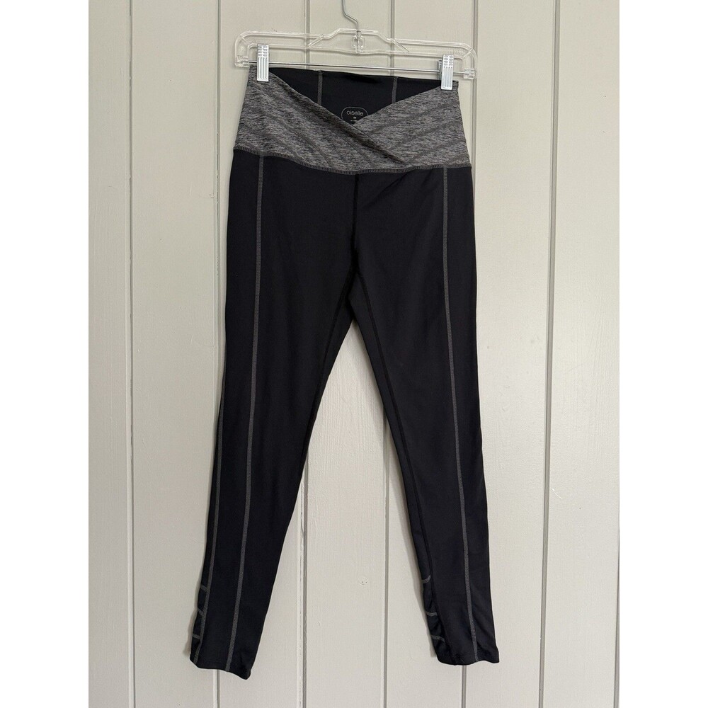 Oiselle Meter Satellite Running Tights Size 04 Wide Criss Cross Waistband